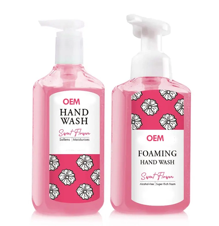 OEM Private Label Natural Organic Matcha Moisturizing Fragrance Foaming Gel Liquid Soap Hand Wash