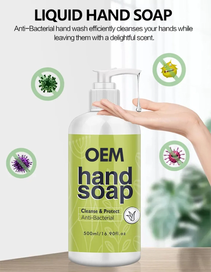 OEM Private Label Natural Organic Matcha Moisturizing Fragrance Foaming Gel Liquid Soap Hand Wash