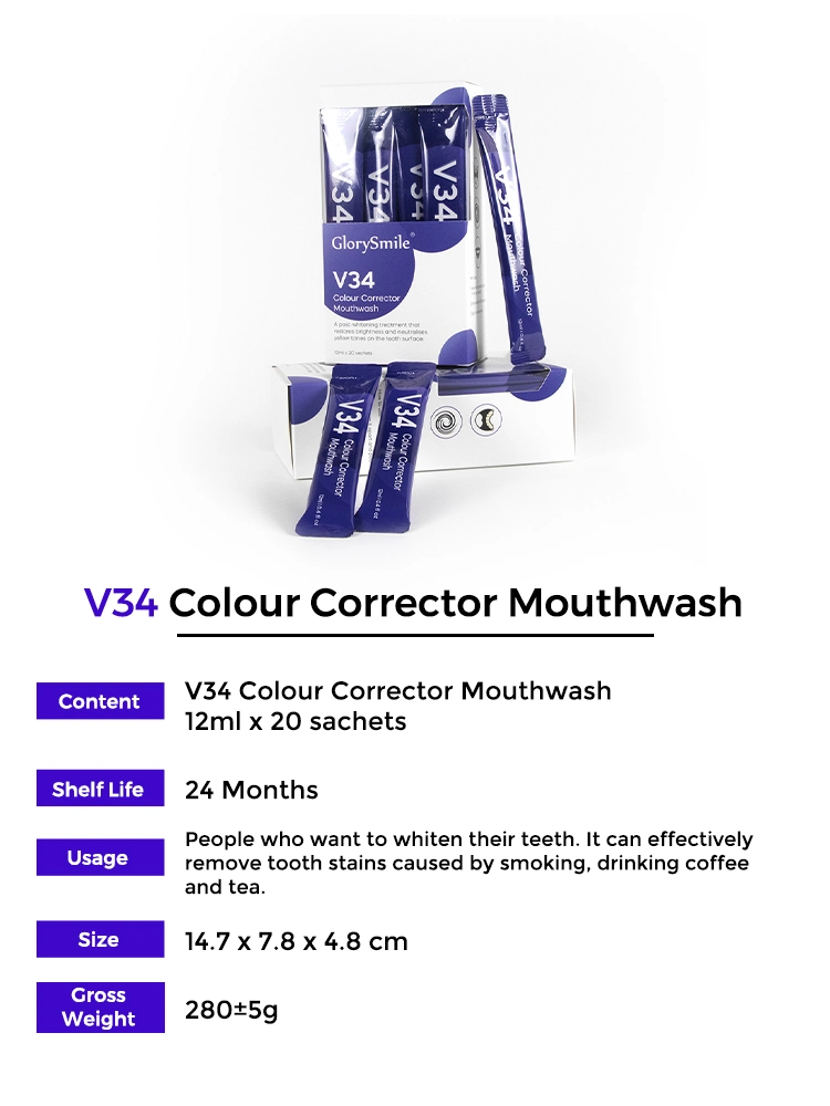 20PCS Natural Travel Cleans The Mouth and Freshens Breath Colour Corrector V34 Mouthwash